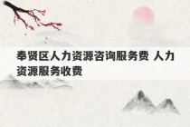 奉贤区人力资源咨询服务费 人力资源服务收费