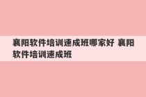 襄阳软件培训速成班哪家好 襄阳软件培训速成班