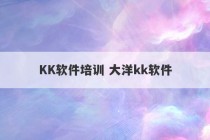 KK软件培训 大洋kk软件