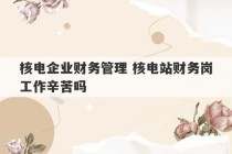 核电企业财务管理 核电站财务岗工作辛苦吗