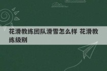 花滑教练团队滑雪怎么样 花滑教练级别