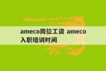 ameco岗位工资 ameco入职培训时间