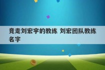 竞走刘宏宇的教练 刘宏团队教练名字