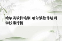 哈尔滨软件培训 哈尔滨软件培训学校排行榜