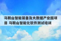 马鞍山智能装备及大数据产业园项目 马鞍山智能化软件测试培训