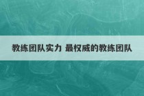 教练团队实力 最权威的教练团队