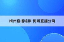 梅州直播培训 梅州直播公司