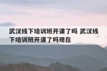 武汉线下培训班开课了吗 武汉线下培训班开课了吗现在