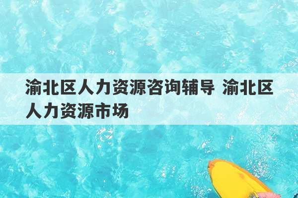 渝北区人力资源咨询辅导 渝北区人力资源市场