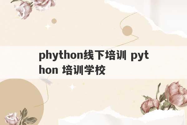 phython线下培训 python 培训学校