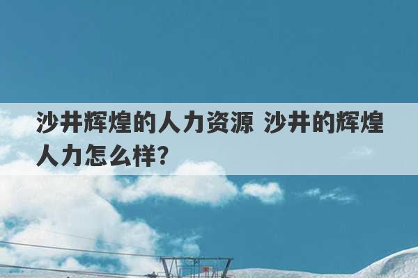 沙井辉煌的人力资源 沙井的辉煌人力怎么样？