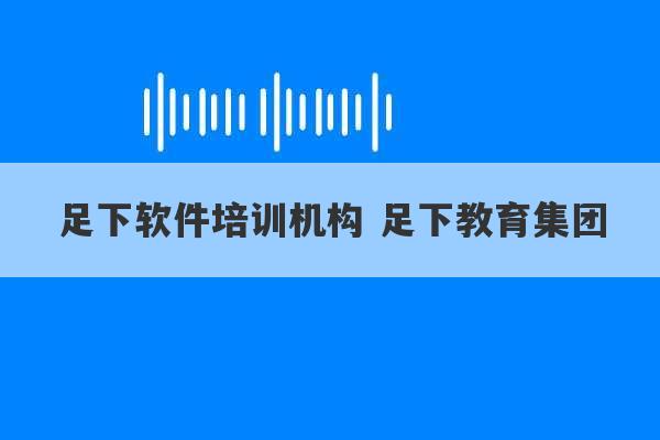 足下软件培训机构 足下教育集团