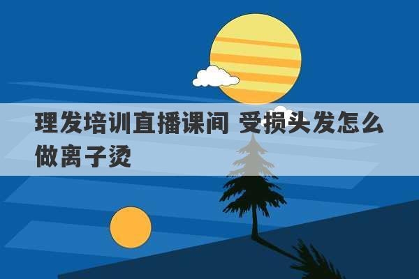 理发培训直播课间 受损头发怎么做离子烫