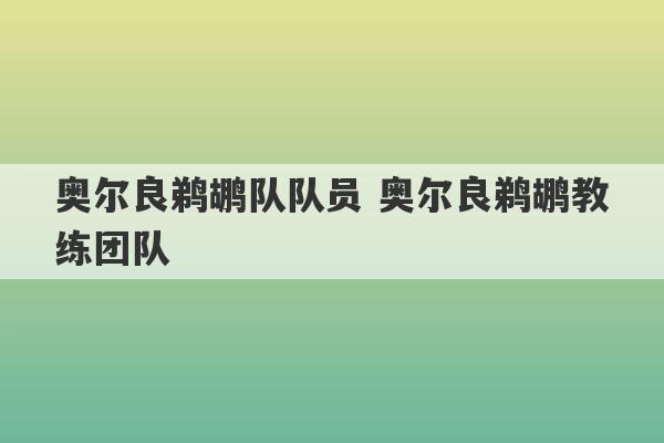 奥尔良鹈鹕队队员 奥尔良鹈鹕教练团队